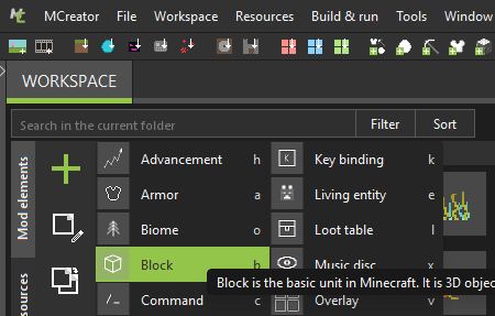Create Minecraft mods without code